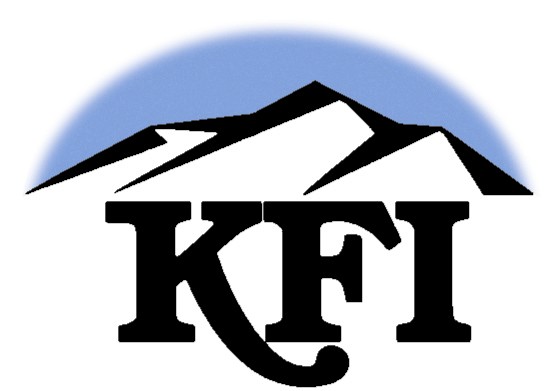 KFI Logo KFI Logo. KFI initials infront of mountain peaks.