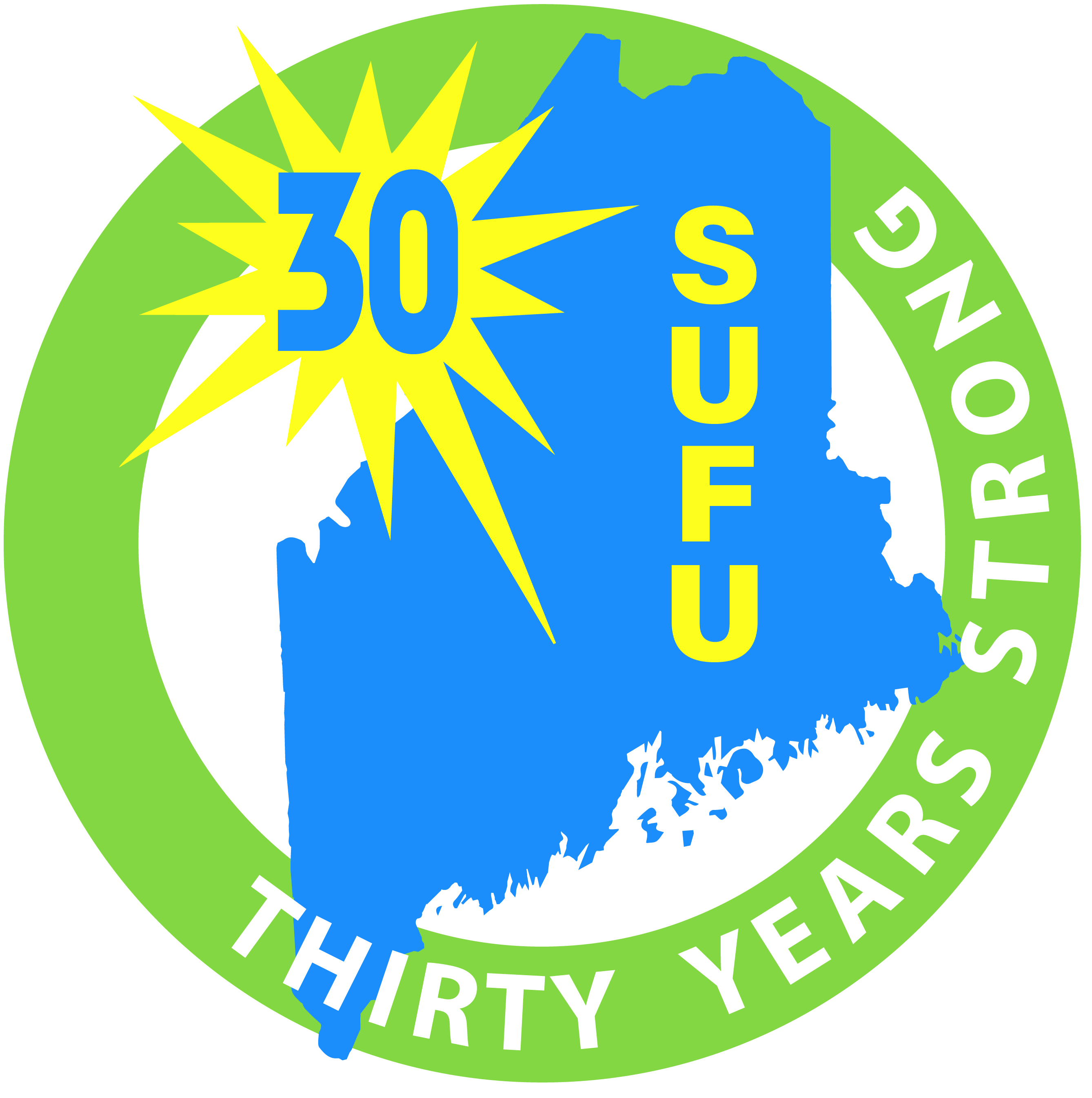 Speaking Up For Us Logo Celebrating Thirty Years Strong