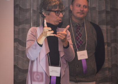 Sitara and Kevin accepting their award.